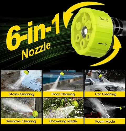 SEESE Cordless Pressure Washer kit contents